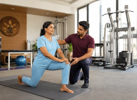 Arthritis physiotherapy rehabilitation and joint mobility training
