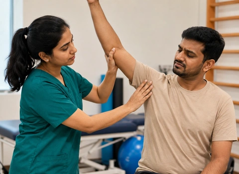 Frozen shoulder assessment and physiotherapy evaluation