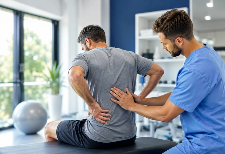 Lower back pain treatment through physiotherapy exercises and rehabilitation