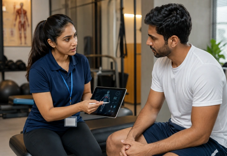 Personalized sports rehabilitation treatment planning session